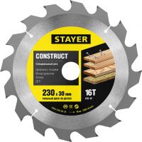 Диск пильный по дереву «Construct» STAYER 3683-230-30-16