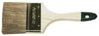 Кисть плоская STAYER "LASUR-STANDARD", смешанная (натуральная и искусственная) щетина, деревянная ручка, 100мм 01031-100