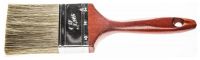 Кисть плоская STAYER "LASUR - LUX", деревянная ручка, смешанная щетина, 75мм 01051-075