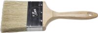 Кисть плоская STAYER  "UNIVERSAL-LUX", светлая натуральная щетина, деревянная ручка, 100мм 01053-100