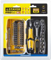 Набор STAYER "PROFI": Биты и торцовые головки с трещеткой и воротком, 39 предметов 25135-H39, фото 3