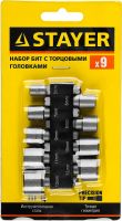 Набор бит STAYER "PROFESSIONAL" с торцовыми головками 26089-H9, фото 3