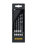 STAYER НЕХ-1/4″, 5 шт, набор сверл по металлу для винтовёртов и шуруповертов IMPACT READY (29603-H5)