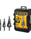STAYER Pro-Max 3 шт, 4-30мм, винтовая спираль, набор сверл ступенчатых (29661-4-30-H3)