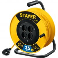 Удлинитель силовой на катушке M 315 ПВС 3х1.5 30м 3500Вт STAYER 55078-30_z01, фото 1